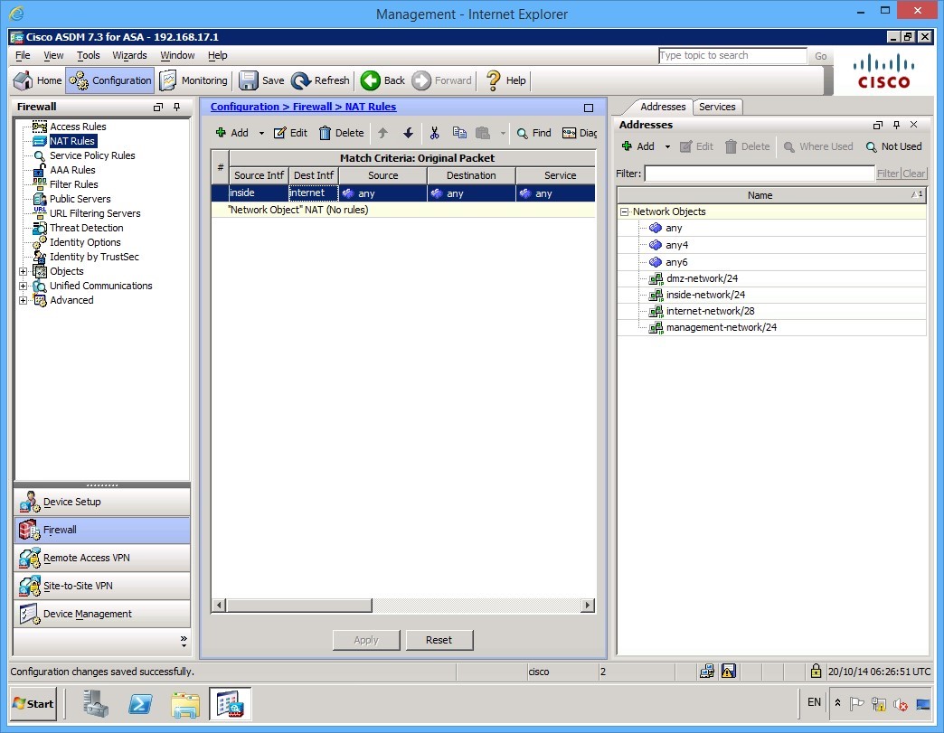 Figure 2.6 Cisco ASDM